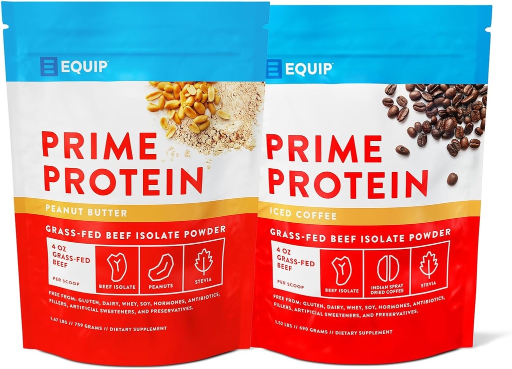 Équipement Aliments Prime Protéines Poudre d'arachide Beurre et Prime Protéines Poudre glacée Café