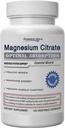 Superior Labs Citrate de magnésium 200mg, haute absorption, non-OGM, sans additifs et sans gluten, favorise le sommeil calme, l'aisance des crampes et des interrupteurs musculaires, soutient le soulagement de la constipation, 120 bouchons de veg