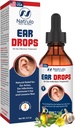 Drops d'oreille Natrulo pour l'infection à oreille – Drops d'oreille biologique pour adultes, enfants, bébés, chiens et animaux de compagnie – pour les oreilles, les oreilles démangeaisons, les infections, l'oreille de Swimmer, et la cire de Loosen – Enfants sans danger, fabriqués aux États-Unis