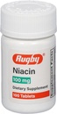 Rugby Niacine 100mg - Comprimés de Niacine avec Calcium - Supplément alimentaire - 100 Compte