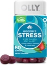 OLLY Au revoir Stress Gummy, GABA, L-Theanine, Lemon Baume, Supplément anti-stress, Berry - 60 Comte
