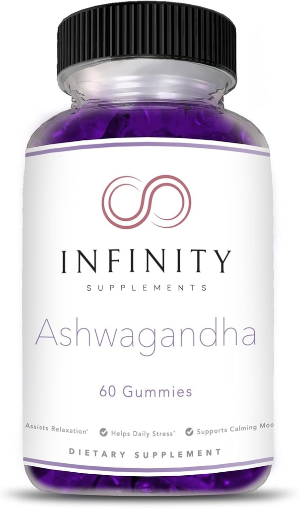 Gommies d'Ashwagandha extra-forts avec cerise, framboise et parfum de grenade, 60 comtes (paquet de 1)