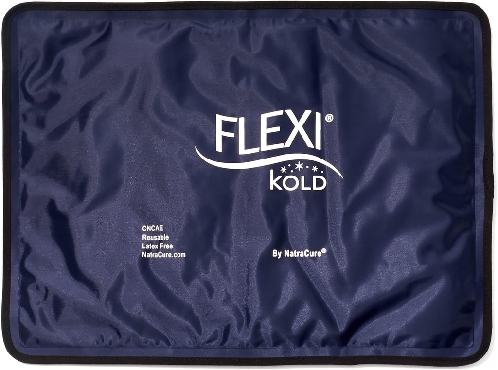 FlexiKold Gel Ice Packs (Standard Large: 10,5" x 14,5") pour les blessures réutilisables, le soulagement de la douleur dans le dos, l'enroulement du genou, la chirurgie, la bandoulière - 6300-COLD par NatraCure