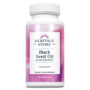 PATRIMOINE STORE Capsules liquides d'huile de graines noires 650mg, supplément d'huile de Nigella Sativa avec Thymoquinone, Oméga 3 6 9, Antioxydant, Cholestérol, Digestive, Joint & Immune Support*, Vegan, 45 Serv, 90ct