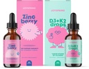 JoySpring Liquid Vitamin D3 with K2 - Immune Support and Zinc Supplements for Kids - Elderberry & Zinc Liquid