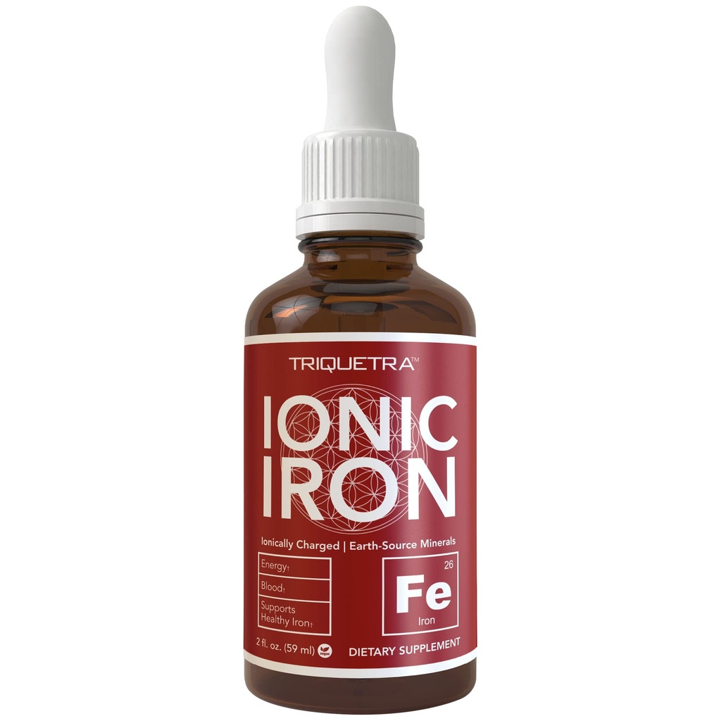 Supplément en fer liquide ionique (236 portions) – Le taux d'absorption le plus élevé permet de réduire la dose et de réduire les émissions d'estomac - Minéraux non aromatisés, végans, ionisés, d'origine terrestre