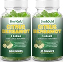 2 Pack Citrus Bergamote Gommies -3000MG Citrus Bergamote Extrait Choléstérol Supplément de réduction pour lmmune Soutien Santé Anti-Age, Hight Cholestérol Gummy végétalien 120 comtes Lime Saveur