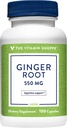 La vitamine Shoppe Ginger Root 550MG, complément aux herbes entières qui soutient la digestion et l'apaisement (100 capsules)