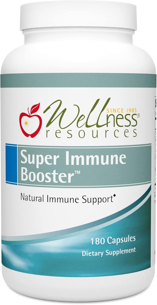 Ressources Bien-être Super Immune Booster - Colostrum, Beta Glucan, Olive Leaf, Arabinogalactan (180 Capsules)