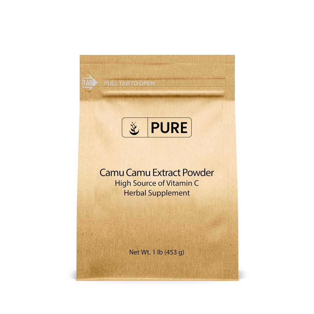 PURE ORIGINAL INGRÉDIENTS Camu Camu (1lb) Vitamine C, Superfood brésilien, Vérifié en laboratoire, Non-OGM