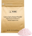 PURE ORIGINAL INGRÉDIENTS Camu Camu (1lb) Vitamine C, Superfood brésilien, Vérifié en laboratoire, Non-OGM