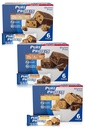 Barres de protéines pures, haute protéine, collations nutritives pour soutenir l'énergie, faible teneur en sucre, sans gluten, sans guillotine (Cookie Dough/Choc Caramel/Peanut Butter Cup), 1,76 oz, pack de 18