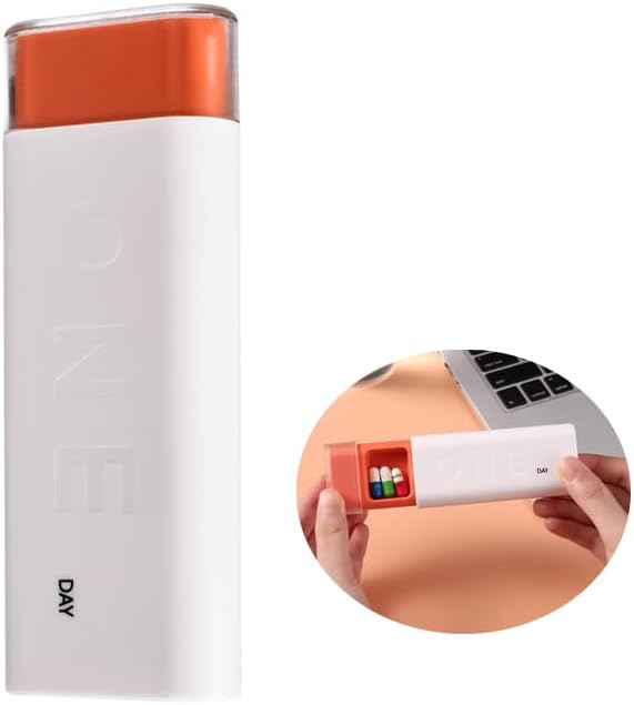 Organisateur de pilules de voyage 3 fois par jour, boîte à pilules quotidienne pour voyager, distributeur de pilules portable mignon Mini Pill Holder pour suppléments, pilules, vitamines et médicaments (blanc)