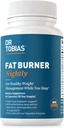 Dr Tobias Fat Burner Nightly, Soutien métabolique de nuit avec extrait de haricot blanc, racine d'Ashwagandha, extrait de café vert et mélatonine, non-OGM, 60 capsules (30 jours d'approvisionnement)