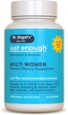 Dr Siegal's Juste assez de multivitamines pour les femmes - 60 capsules - 60 portions Suppléments pour la santé des femmes - Multivitamines végétariennes pour les femmes - Multivitamines féminines - Multivitamines quotidiennes pour les femmes