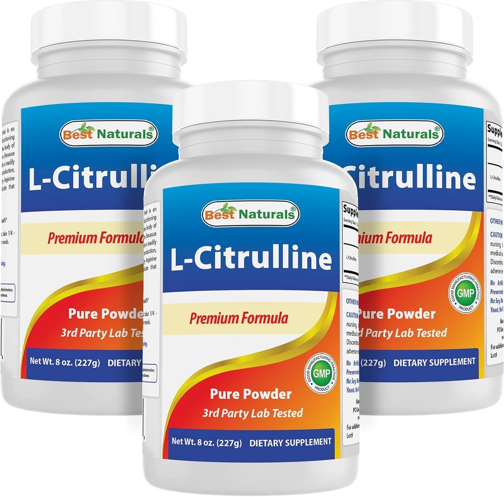 Meilleurs naturels L-Citrulline poudre 8 OZ (8 OZ (paquet de 3))