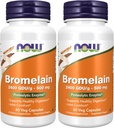 MAINTENANT Suppléments, Bromelain (enzyme protéolytique naturelle) 2 400 GDU/g - 500 mg, Enzyme protéolytique naturelle*, 60 gélules (paquet de 2)