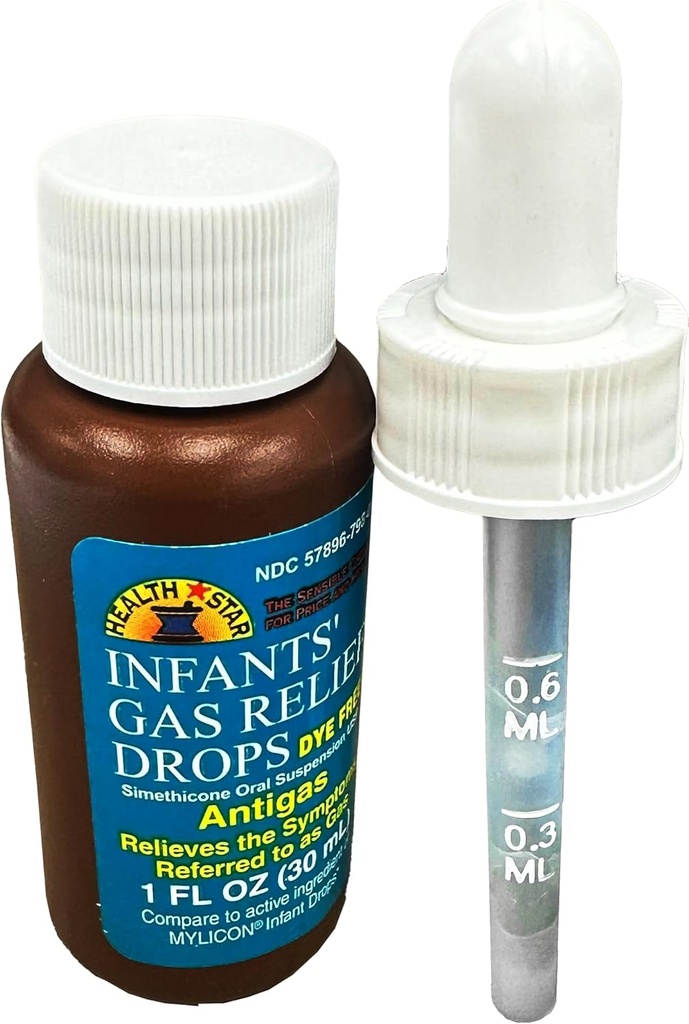 GeriCare Bébés.Sécurité et douceur des gouttes de 20mg, anti-gaz pour enfants 1 Fl Oz (paquet de 4)