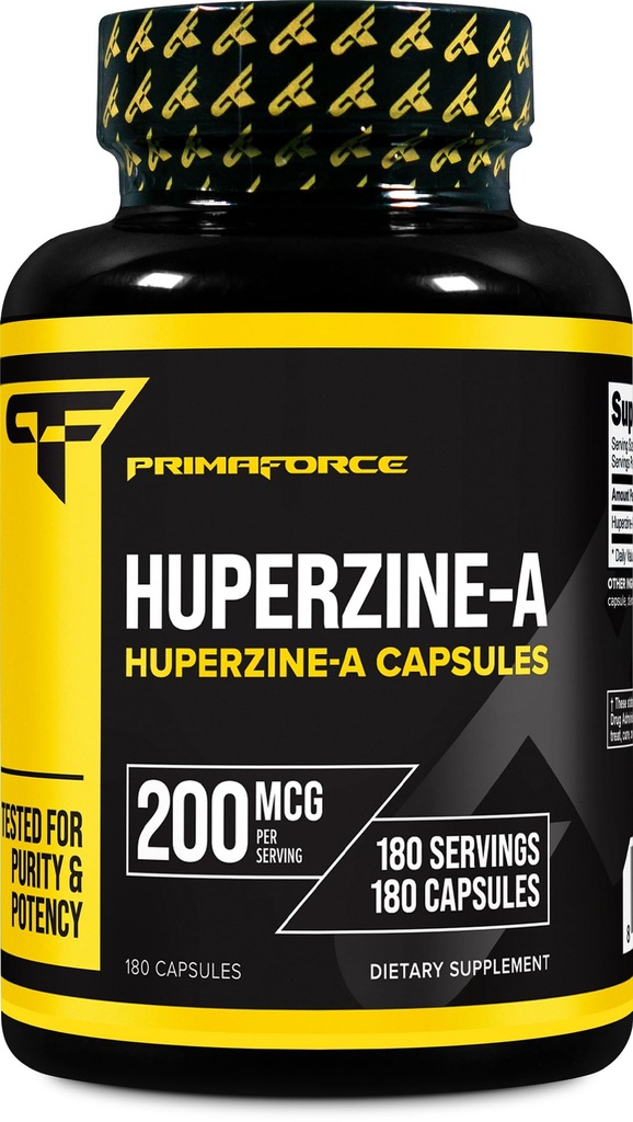 Primaforce Huperzine-A Capsules (180 Capsules, 200 mcg par portion) - Supplément nutritionnel Huperzine