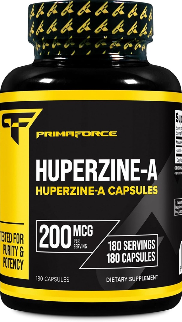 Primaforce Huperzine-A Capsules (180 Capsules, 200 mcg par portion) - Supplément nutritionnel Huperzine