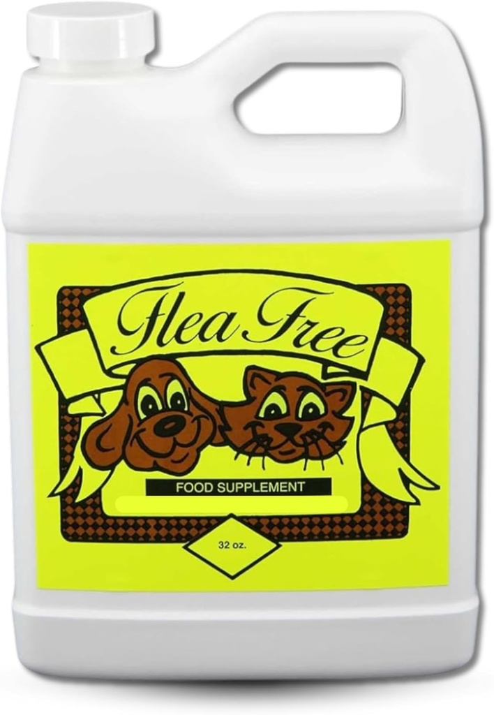 Supplément alimentaire bio pur sans puces - Vitamines de chien de formule anti-écailles - Vitamines et suppléments de chien - Multivitamines de chien pour éviter les insectes qui se nourrissent de sang - Multivitamines pour chiens Sans produits chimiques (32 oz)
