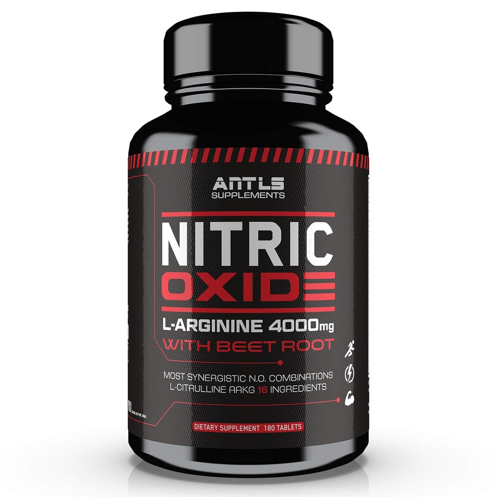 Supplément à oxyde nitrique Booster complexe L Arginine 4000mg,L Citrulline, AAKG,Profondeur d'abeille,Pilules de pré-entraînement,Bulis musculaire,Growth,Pumps,180 Capsules