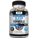Kaya Naturals - Formule de soutien du sommeil avec la mélatonine - Supplément vitamine de soutien d'aide - Stress du sommeil et soutien de l'humeur - L-Tryptophane, Fleur de Passion, Ashwagandha et plus - 60 Capsules (60 Compte)