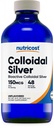 Nutricost Colloïdal Argent 8oz - Bouteilles en verre bleu de cobalt, Argent Colloïdal Bio-Active