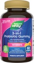 Nature's Way 3-in-1 Women’s Probiotic Gummies, Reduces Occasional Bloating*, Supports Digestive & Vaginal Health*, Clinically Studied Probiotic Strain, Gluten Free, Orange Flavored, 60 Gummies