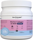 Zen Principle Marine Collagen Peptides Powder with OptiMSM® Supplement. Clinically Tested for Skin Support. Wild-Caught Fish, Non-GMO. Container 16 oz