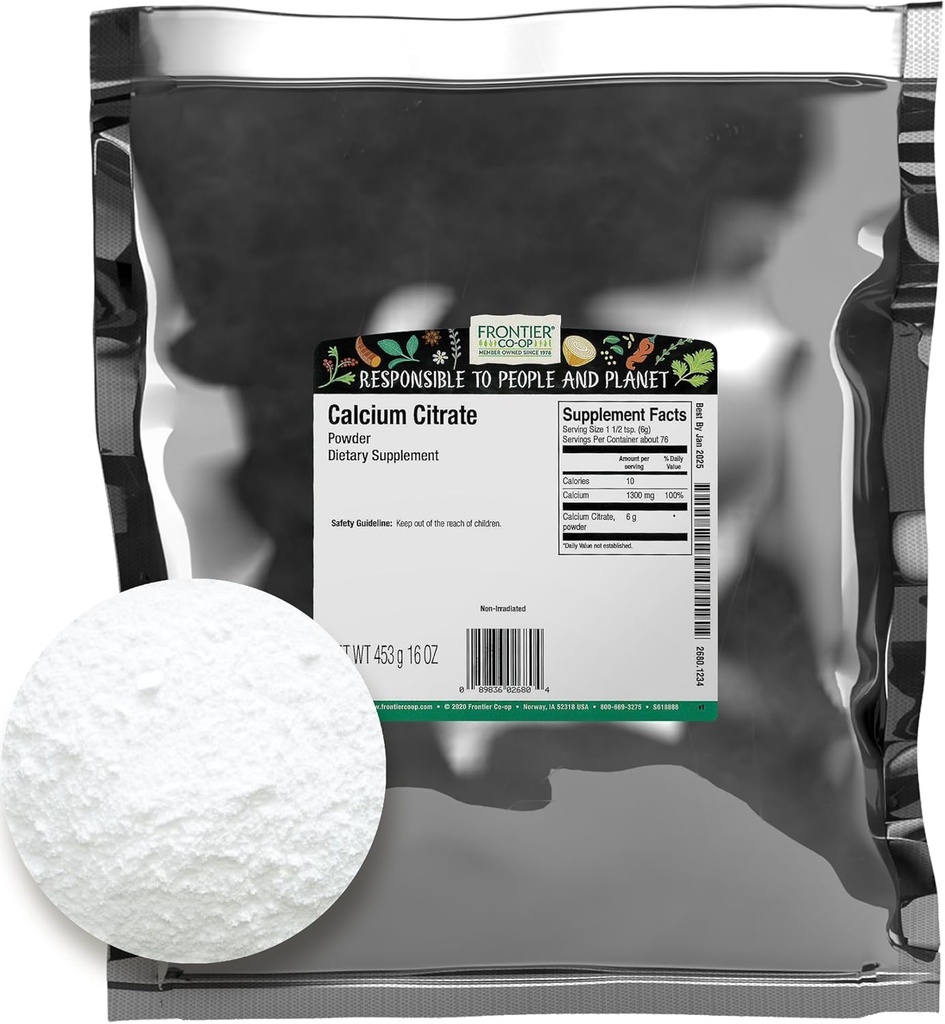 Citrate de calcium en vrac, 16 once