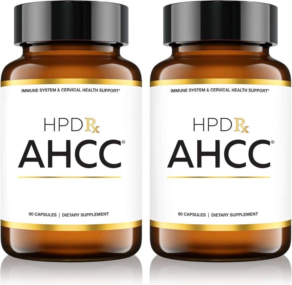 HPD Rx Premium AHCC & Shiitake Mushroom 1100 mg par supplément de service, Booster d'immunité naturelle, maintient l'activité des cellules tueuses naturelles.