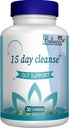 15 Day Cleanse, Gut et Colon Support, avancé 15 Day Gut Cleanse Detox pour les femmes et les hommes avec Senna, Cascara Sagrada & Psyllium Husk, non-OGM, 30 capsules