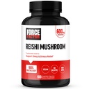 FACTEUR DE FORCE Supplément de champignons Reishi, supplément de soulagement du stress et supplément de soutien du sommeil avec extrait de champignons Reishi, végétalien, sans gélatine, sans OGM, 100 capsules végétales