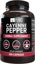PURE ORIGINAL INGRÉDIENTS Cayenne Pepper (365 Capsules) Pas de remplissage de magnésium ou de riz, pur, vérifié en laboratoire