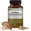 DailyNutra Formule de Défense des Champignons - Supplément de Support Immunissable: Champignons organiques, eau chaude extraite - Reishi, Chaga, Maitake, Shiitake & Turkey Tail (90 Capsules)