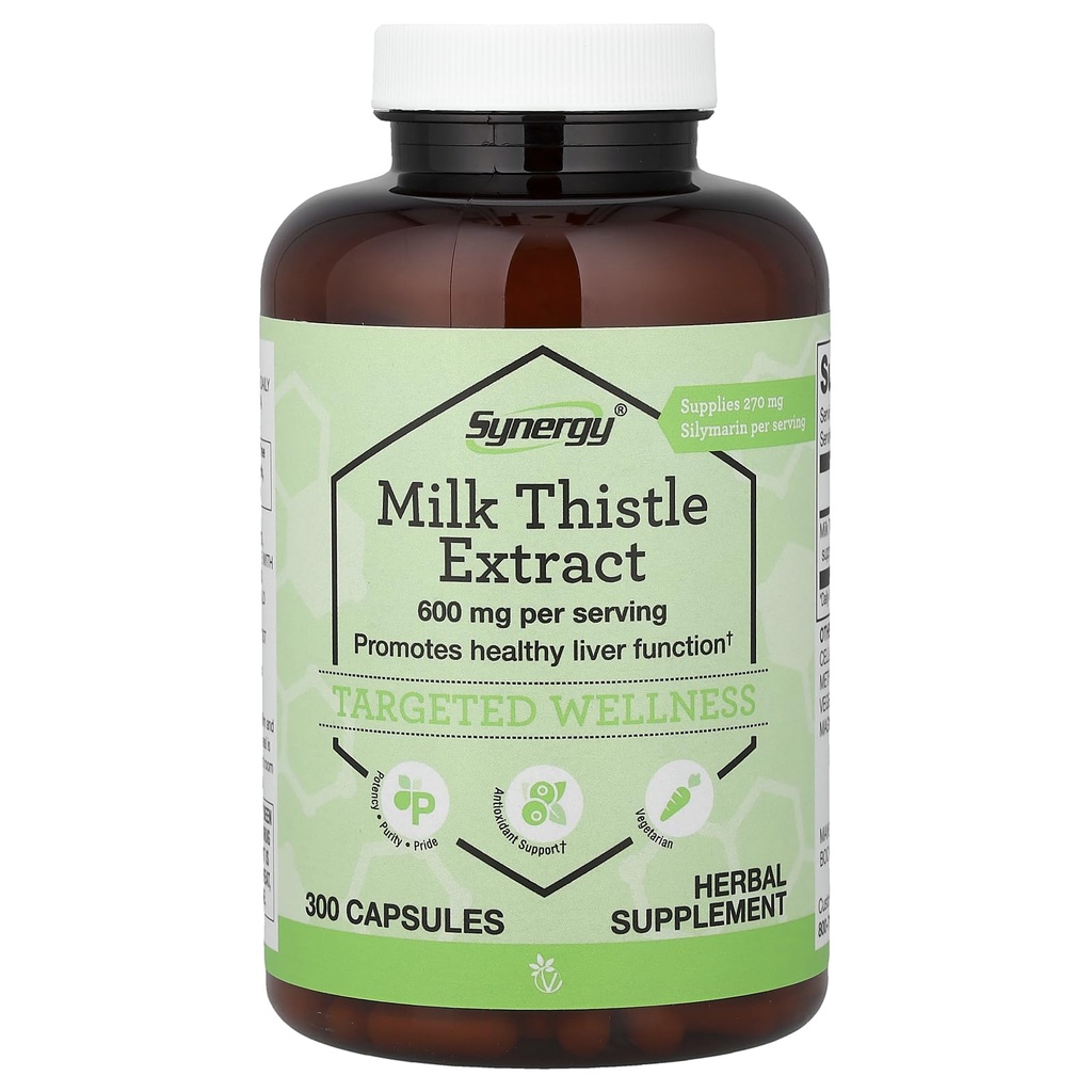 Extrait de chardon de lait Vitacost - Standardisé - 600 mg par portion - 300 capsules