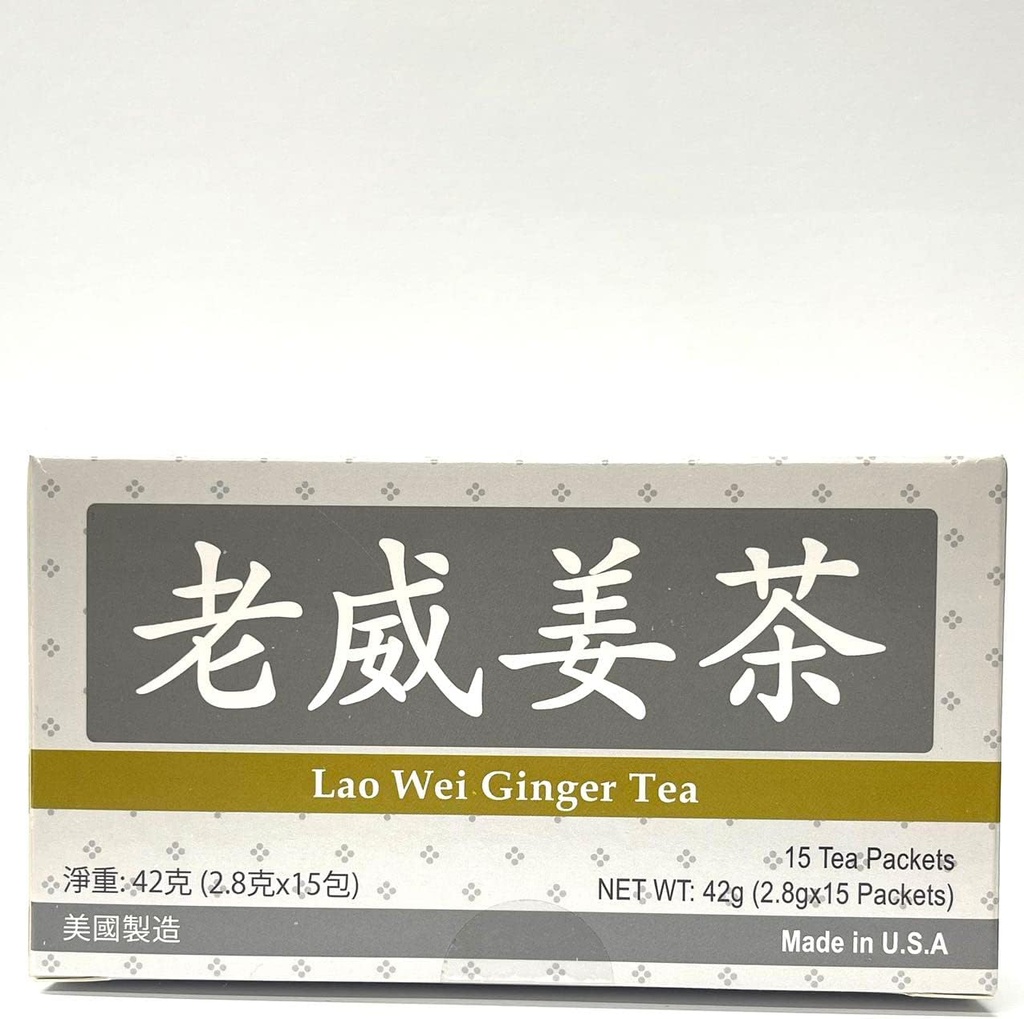 Ginger Tea Herbal Supplement aide à contrôler l'inflammation et réduire les nausées, augmenter l'énergie et le niveau d'antioxydant 15 sacs fabriqués aux États-Unis
