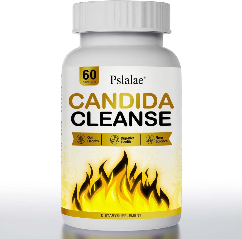 Candida Cleanse, Candida Cleanse Detox pour les femmes et les hommes, aide Gut et la santé vaginale, Complexe d'équilibre féminin pour les femmes, Candida Surcroissance (60 capsules)