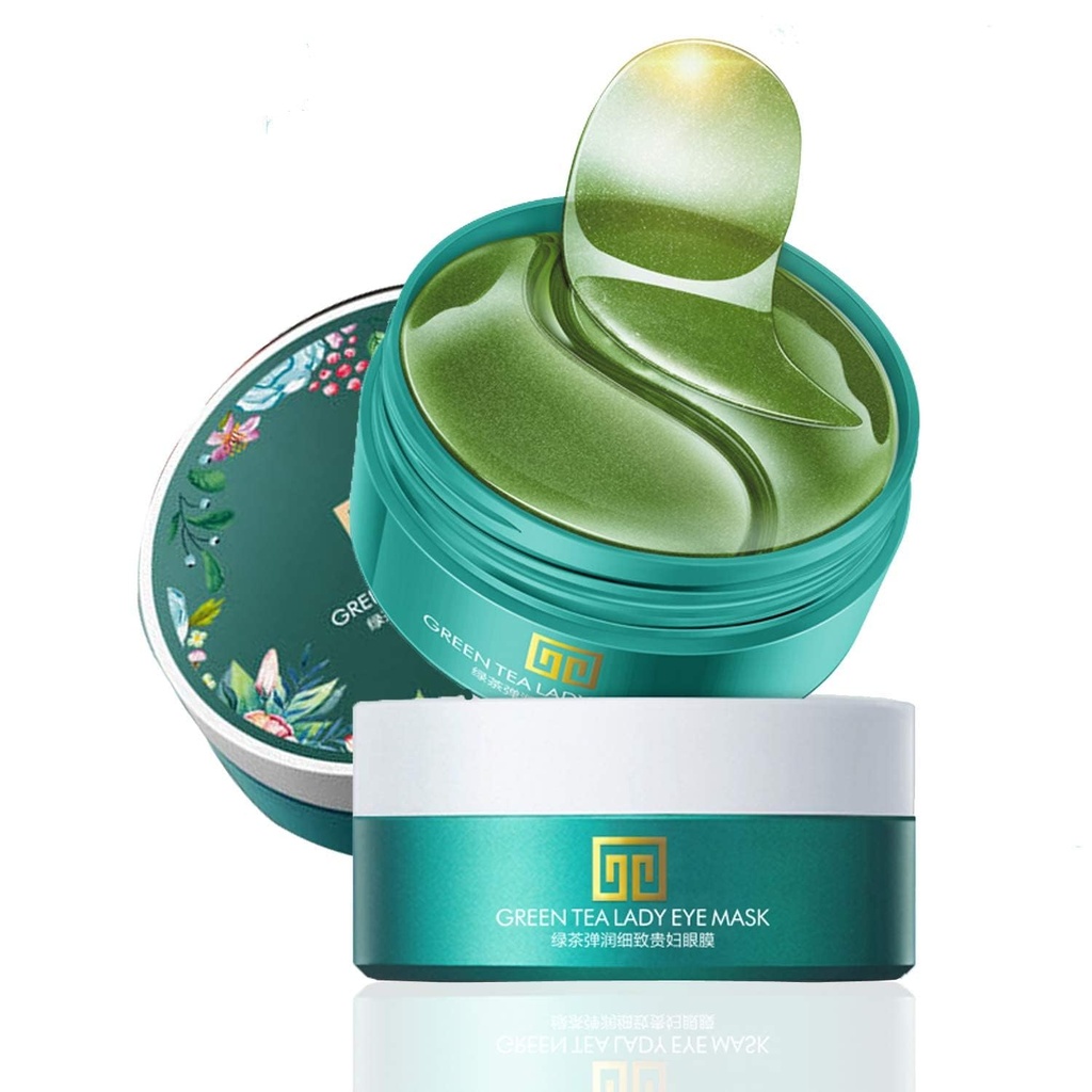Masque pour les yeux, Masque pour les yeux collagènes 60 pcs, Extrait de thé vert sous les yeux Patches, Masque pour les yeux puffy, Traitements des cercles sombres sous les yeux, Sous les paillasses, Gels anti-rides