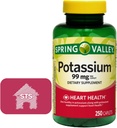 Potassium de Spring Valley 99 mg, 250 Nombre + Sticker STS.