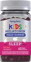 Piping Rock Kids Melatonin Gummy 1mg=40 Gummies=Cerry Flavor= Vegan, Non-OGM, Supplément sans gluten