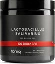 100 Million CFU Lactobacillus Salivarius Probiotic - Nombre d'UFC le plus élevé vérifié - Laboratoire tiers testé pour la puissance - 60 capsules végétariennes - 30 portions - TQ vérifié