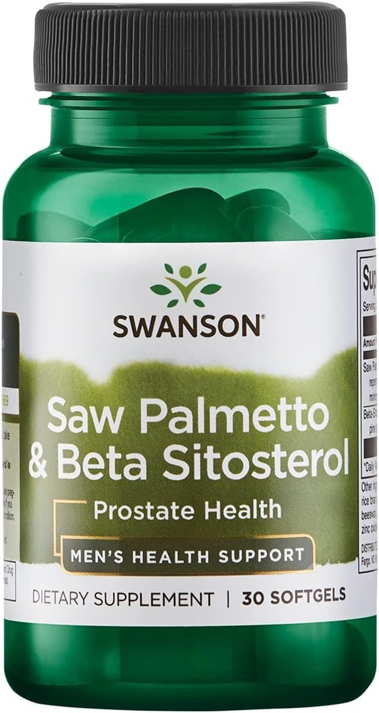 Swanson Saw Palmetto et Beta Sitostérol 30 Sgels