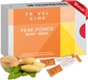 Enhancer de la performance de voyage de Peak Power pour stimuler la concentration, l'énergie et la fonction cognitive tout en voyageant sans caféine Extract de feuille de mangue (Zynamite)