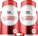 2 Pack - Glycogen Support, Glycogen Control Advanced Formula, Glycogen Capsules, Glycogen Fix avec des ingrédients puissants, 30 Capsules par bouteille pendant 60 jours