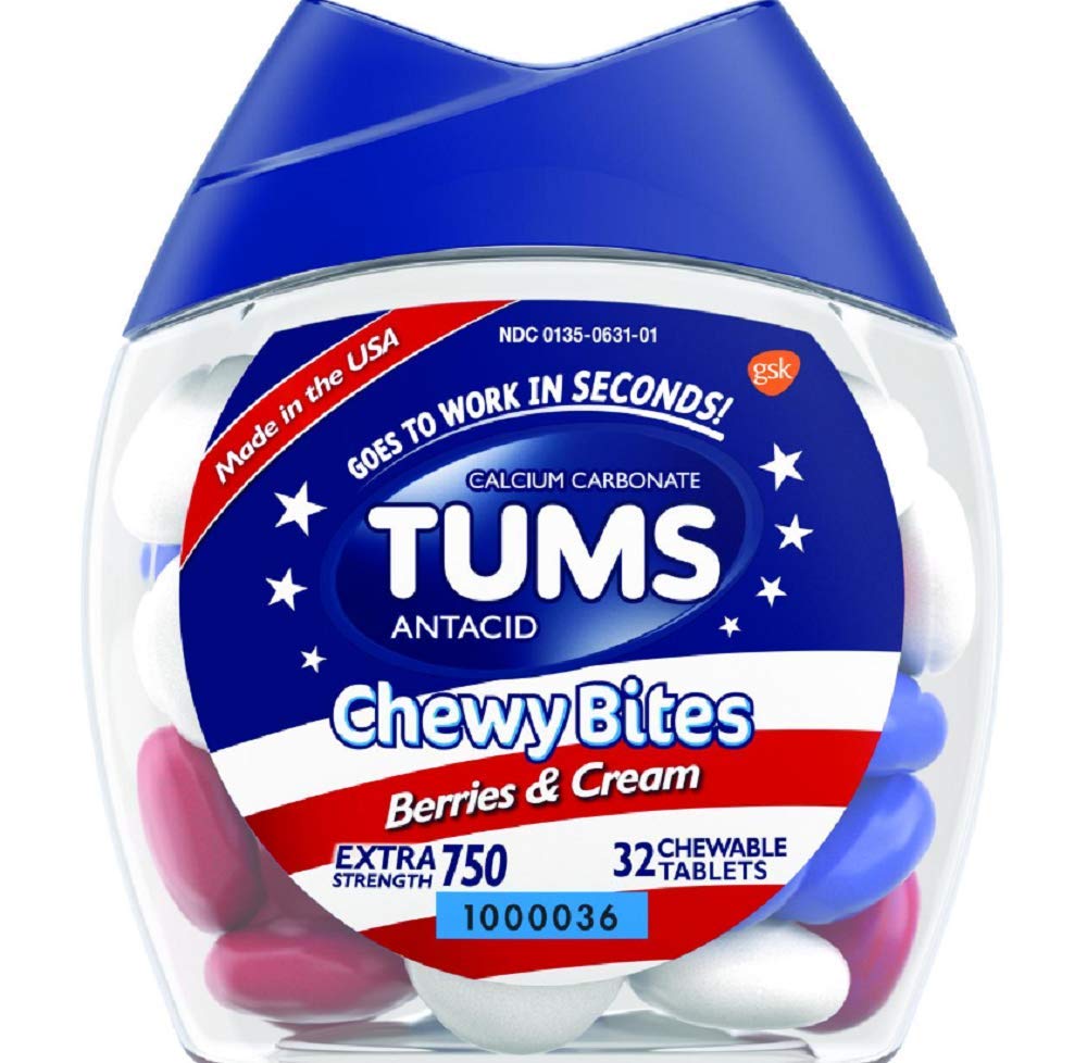 TUMS Chewy Bites Berries & Cream - 32 Compte