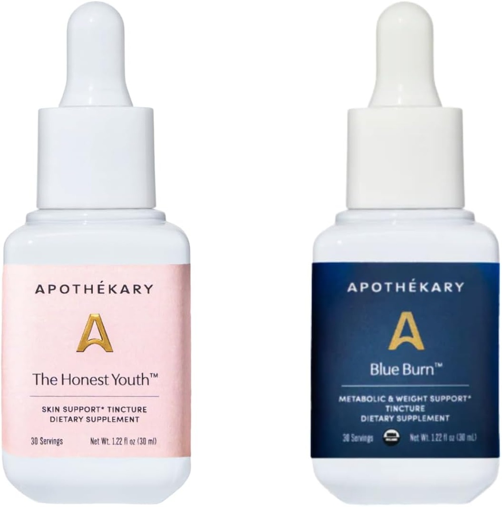 Apothékary Glow métabolique, supplément à base de plantes comprend l'honnête jeunesse & Blue Burn