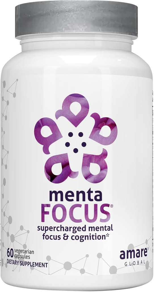 Amare Global MentaFocus® Supercharged Mental Focus and Cognition Supplément, 60 Capsules