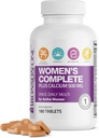 Bronson ONE Femmes quotidiennes Multivitamine multiminérale complète une fois par jour multi pour les femmes actives, 180 comprimés